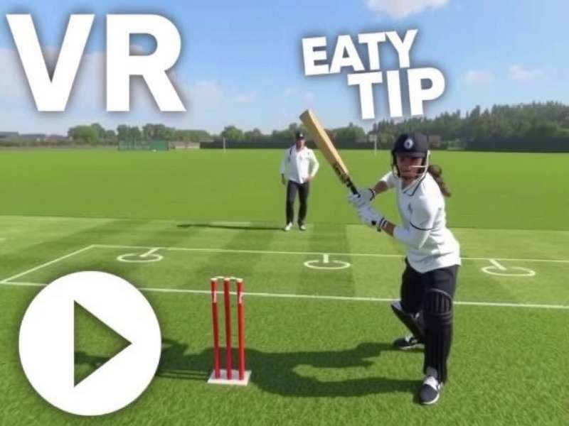 VR Cricket Epic Encounter: Indian Batting Techniques VR Cricket Epic Encounter Batting Tips - A player practicing cover drives in VR
